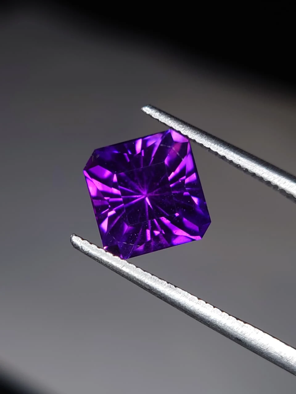 2.3ct Radiant Faceted Siberian Type Amethyst from Nigeria — view 4